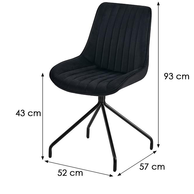 Stolička Nussi 9406 čierna,2
