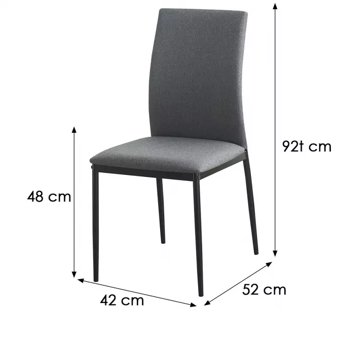 Stolička Mette 8022 sivá