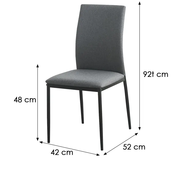 Stolička Mette 8022 sivá,2