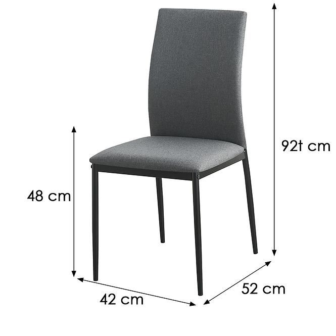 Stolička Mette 8022 sivá,2