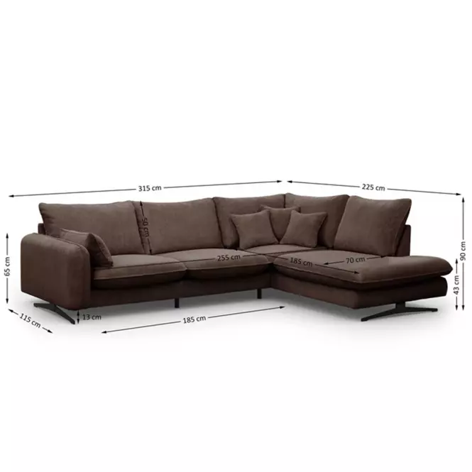 Rohová sedacia súprava Prince L pravý Poso 06,8