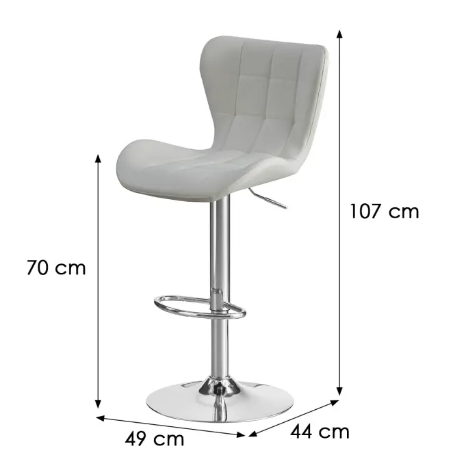 Barová Stolička Iva 10672 biely,2