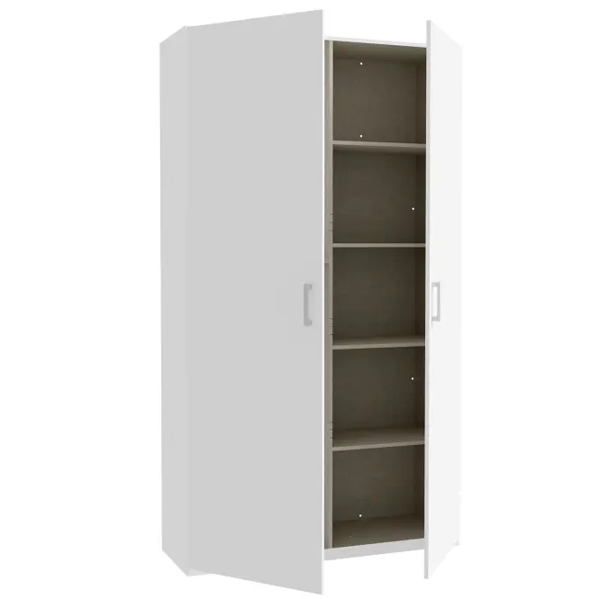 Skriňa Chiselsdon 119,5cm- biela, dvojdverová,5