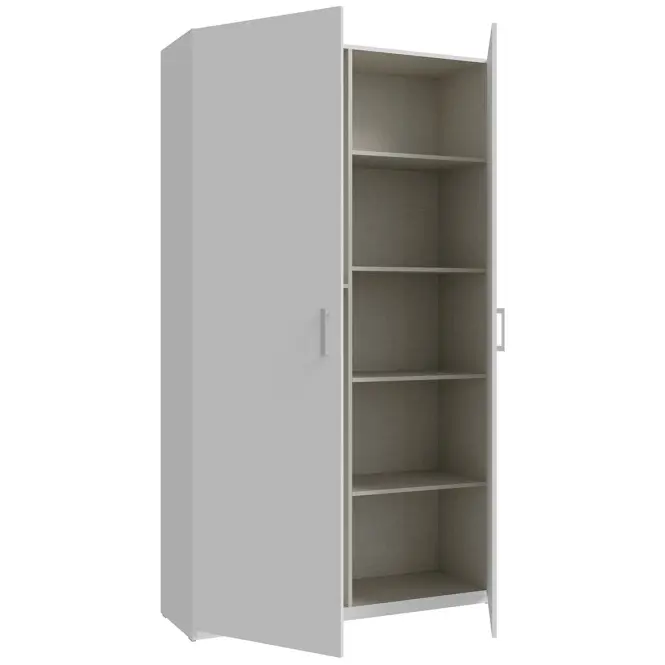 Skriňa Chiselsdon 119,5cm- biela, dvojdverová,6