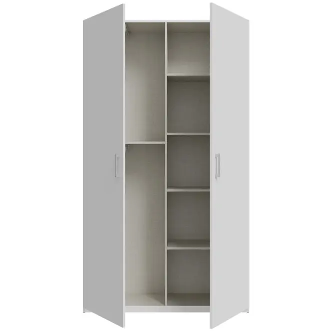 Skriňa Chiselsdon 119,5cm- biela, dvojdverová,7