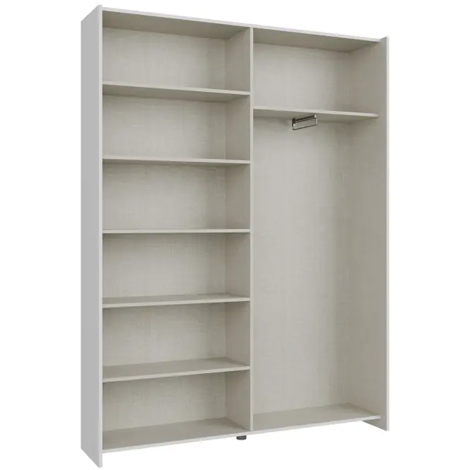 Skriňa s posuvnými dverami Chiselsdon 150,1cm- biela, dvojdverová
