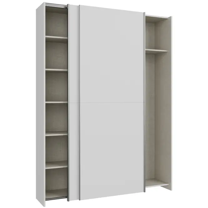 Skriňa s posuvnými dverami Chiselsdon 150,1cm- biela, dvojdverová