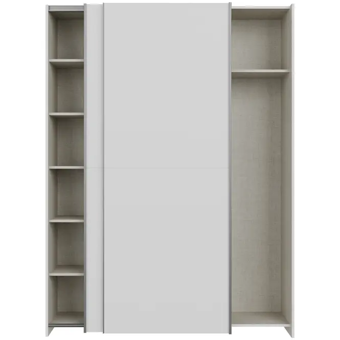Skriňa s posuvnými dverami Chiselsdon 150,1cm- biela, dvojdverová