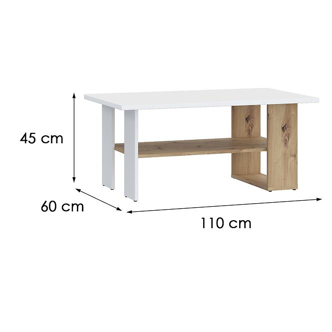 Konferenčný stolík Caldicot CFTT5210-M256 biely/dub artisan,4