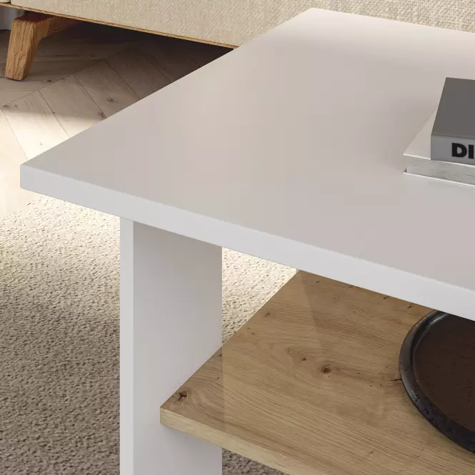 Konferenčný stolík Caldicot CFTT5210-M256 biely/dub artisan