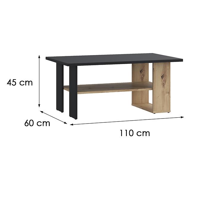 Konferenčný stolík Caldicot CFTT5210-M922 čierny/dub artisan,4