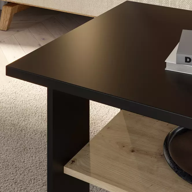 Konferenčný stolík Caldicot CFTT5210-M922 čierny/dub artisan,5