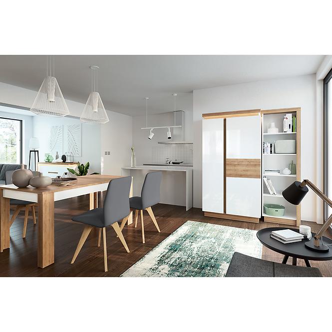 Nočný stolík Lyon Lyok03l 1s Dub Riviera Jasný/Biela,7