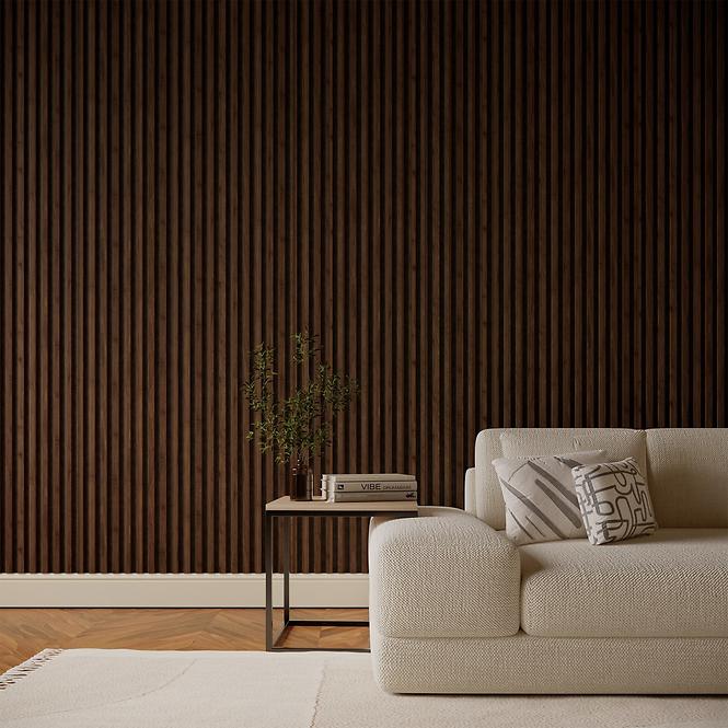 Akustické panely lamelové na plsti Orech Columbia 30x265 cm,3