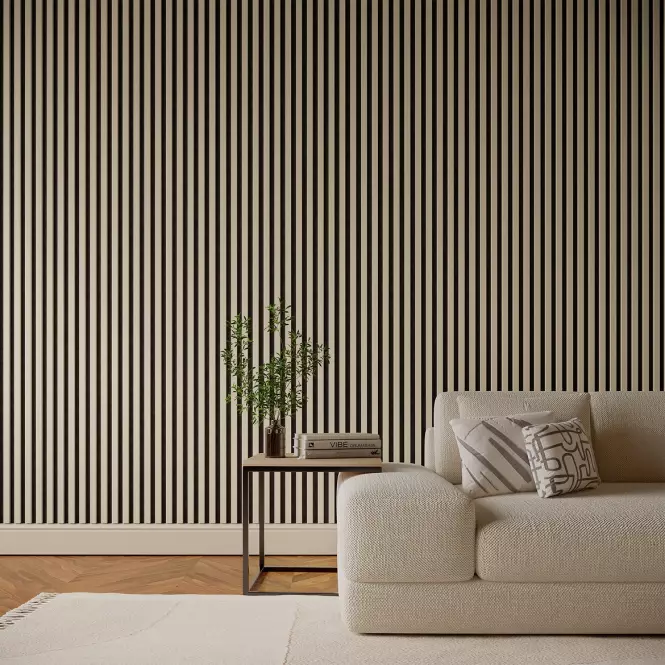 Akustické panely lamelové na plsti Dub Cashmere 30x265 cm