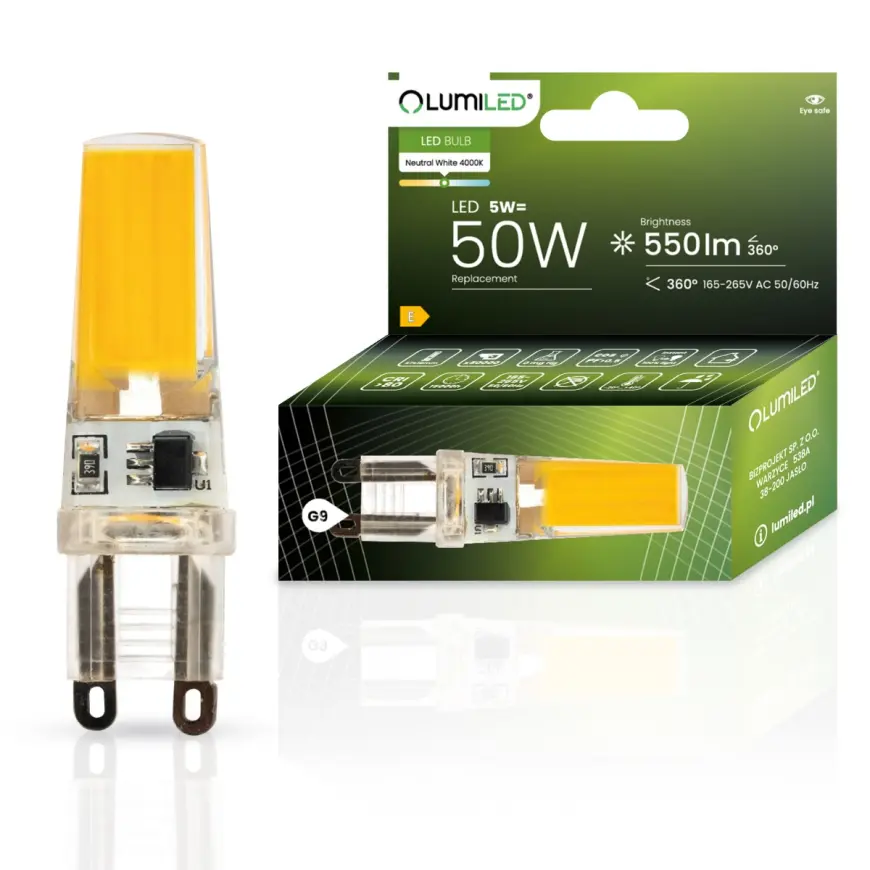 Žiarovka G9 2508 COB 5W 550LM NB