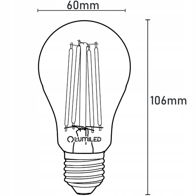 Žiarovka LED A60 FIL CL 11W 100W E27 1521LM 84