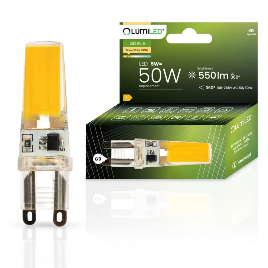 Žiarovka G9 2508 COB 5W 550LM CB