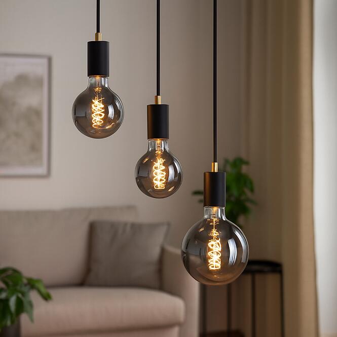 Žiarovka LED G95 filament 6W E27 2200K SMOKEY,3