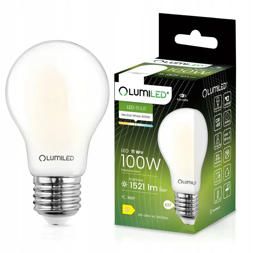 Žiarovka LED A60 FIL FR 11W E27 1521LM 4000K