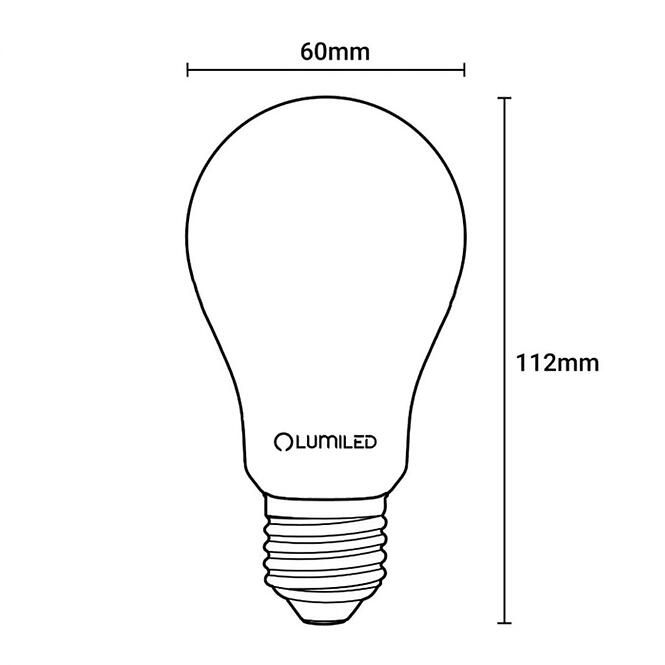 Žiarovka LED A60 FIL FR 4W E27 840LM 3000K,3