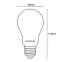 Žiarovka LED A60 FIL FR 4W E27 840LM 4000K,3