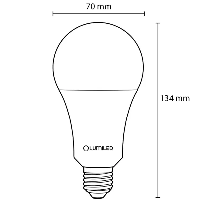 Žiarovka LED A70 18W 150W E27 3000K