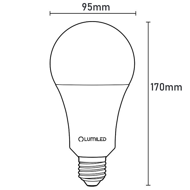 Žiarovka LED A95 24W 200W E27 3452LM 3000K