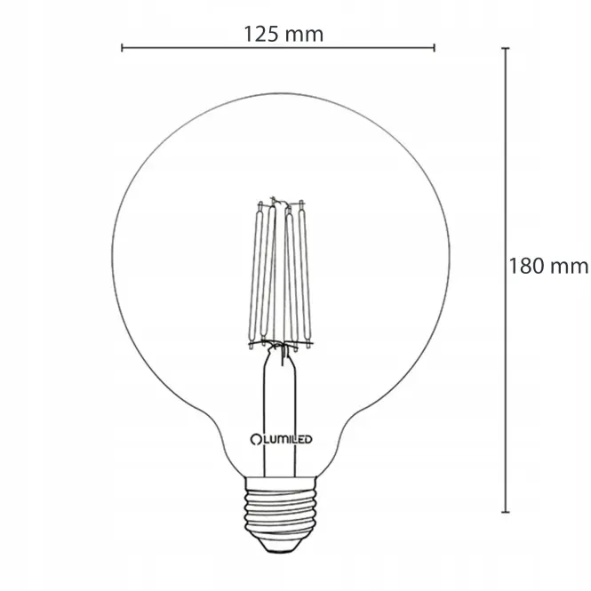 Žiarovka LED filament CL G125 7W E27 806LM 300