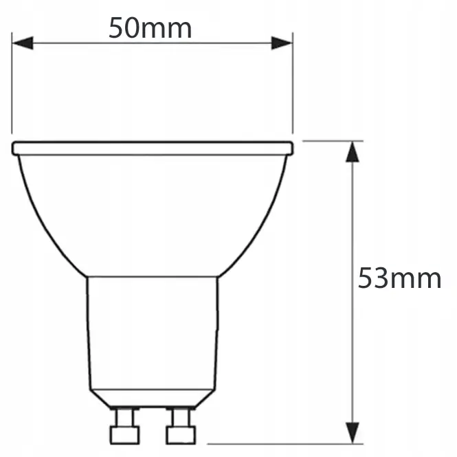 Žiarovka LED GU10 6W 580LM 120ST GLASS CB,4