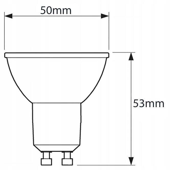Žiarovka LED GU10 6W 580LM 120ST GLASS CB,4