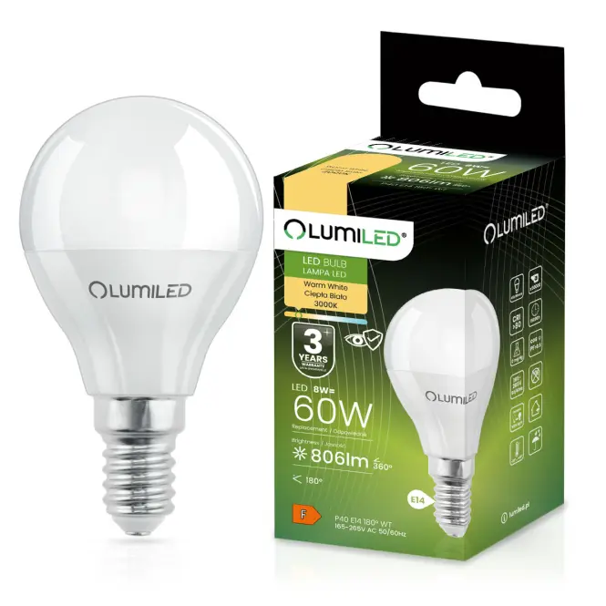 Žiarovka LED  8W E14 806LM CB