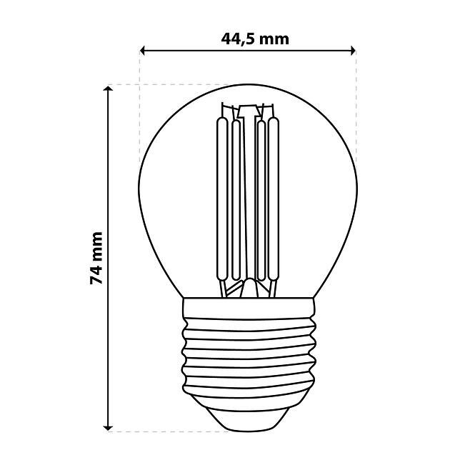 Žiarovka LED  FIL 4W E27 470LM NB