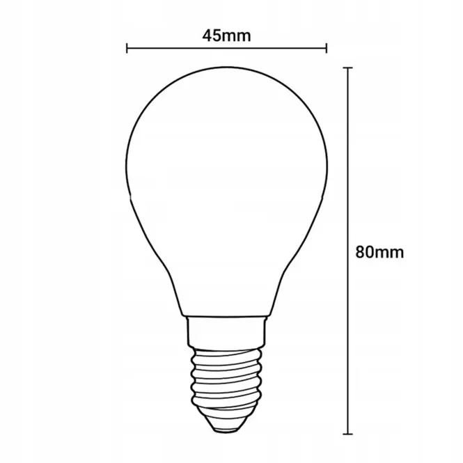 Žiarovka LED  FIL FR 7W E14 806LM 3000K