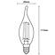 Žiarovka LED plameň FIL CL 7W E14 806LM 3000K,4