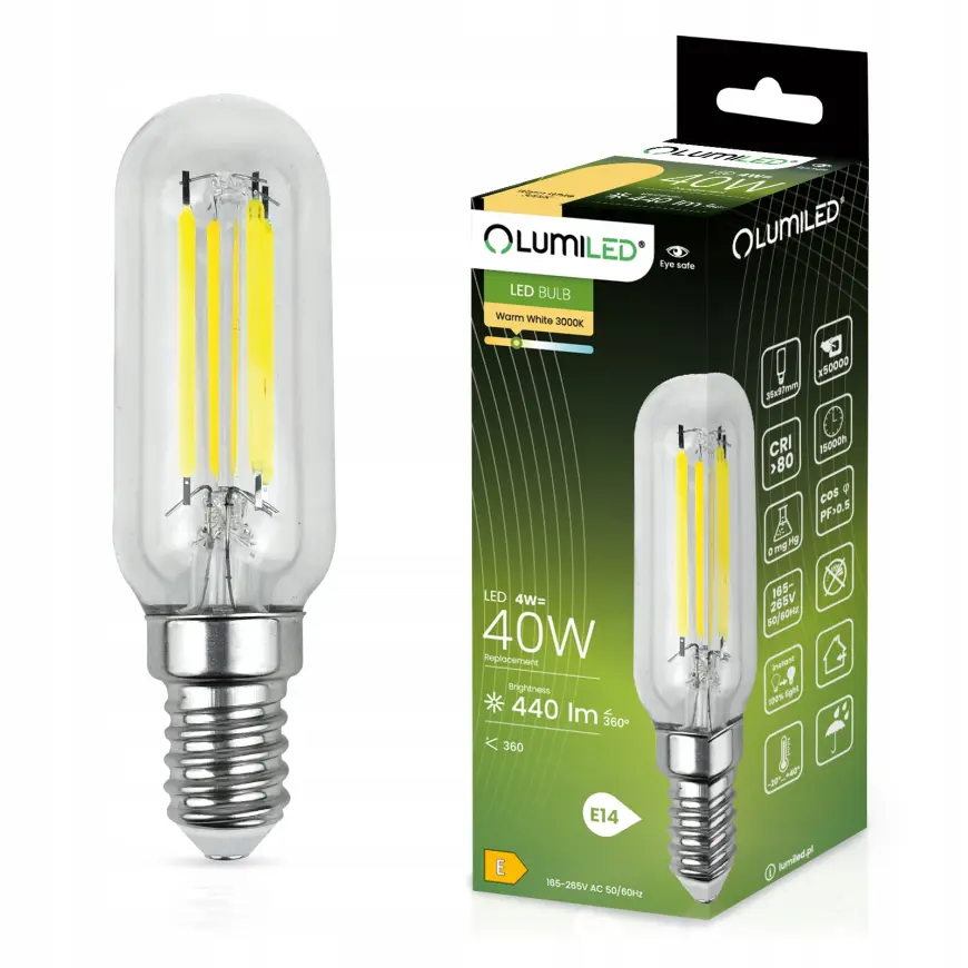 Žiarovka LED ST26 T25 FIL 4W E14 440LM 3000K