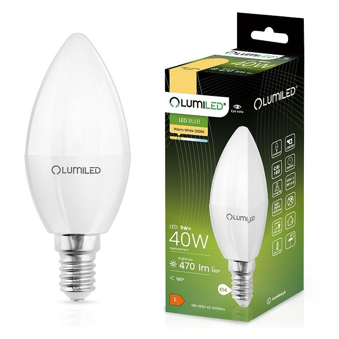 Žiarovka LED sviečka 5W E14 470LM CB