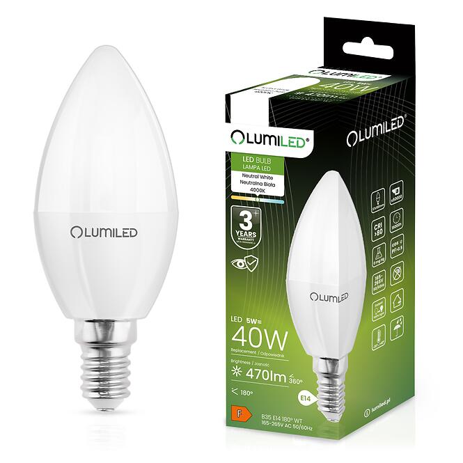 Žiarovka LED sviečka 5W E14 470LM NB
