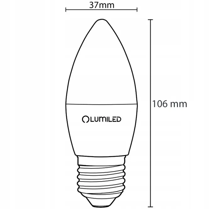 Žiarovka LED sviečka 8W E27 806LM NB