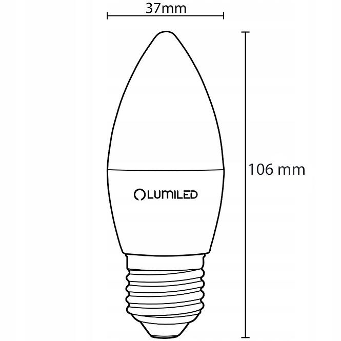 Žiarovka LED sviečka 8W E27 806LM NB