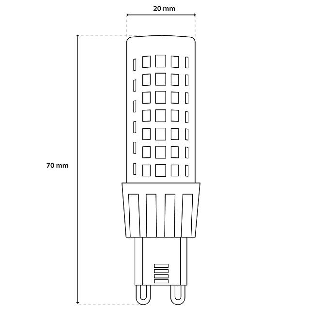 Žiarovka G9 ceramic2835 86D 10W 970LM CB