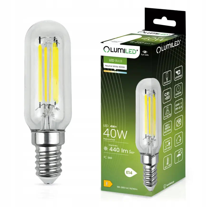 Žiarovka LED ST26 T25 FIL 4W E14 440LM 4000K