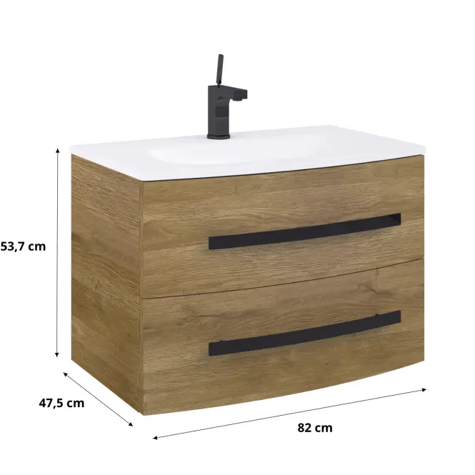 Skrinka Perla 80 2S Dub Natural,2