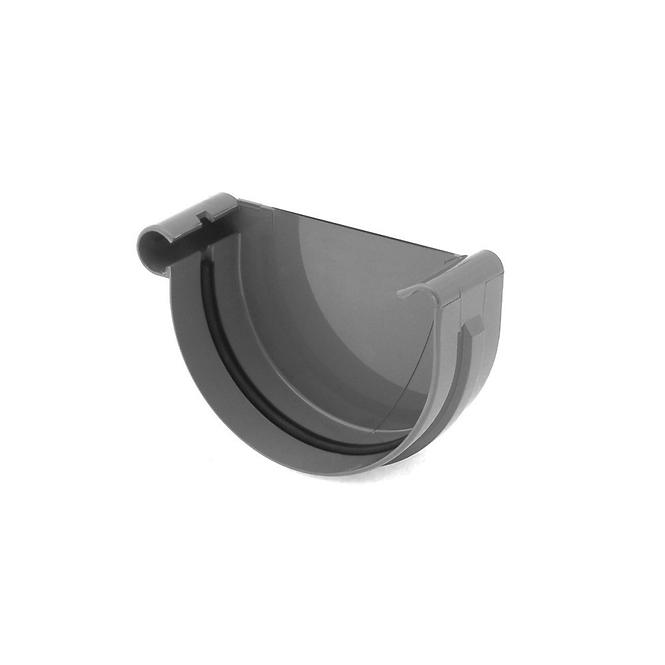Čelo pre odkvapový žľab Ø 125 mm plastové ľavé grafit