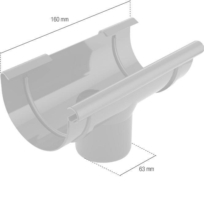 Odkvapový kotlík Bryza Ø 75/63 mm plastový grafit