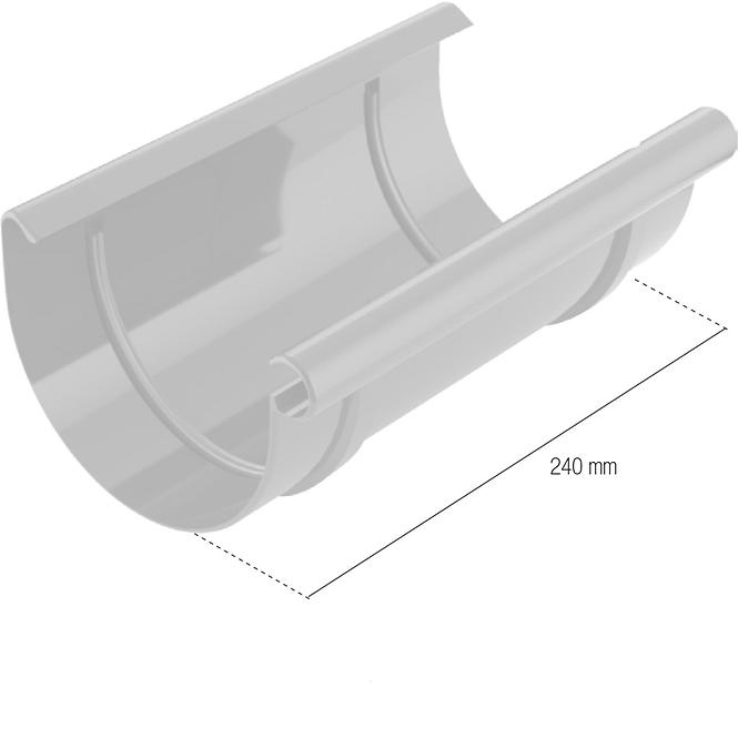 Spojka pre odkvapový žľab Ø 125 mm plastová grafit,2