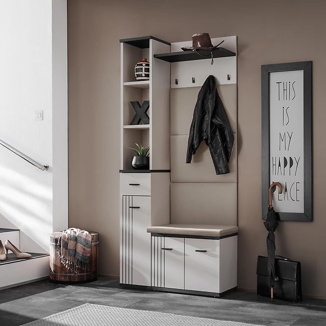 Predsieňový nábytok Hugo V Cc Hg5+P2 Vankúš Kašmír/Čierna