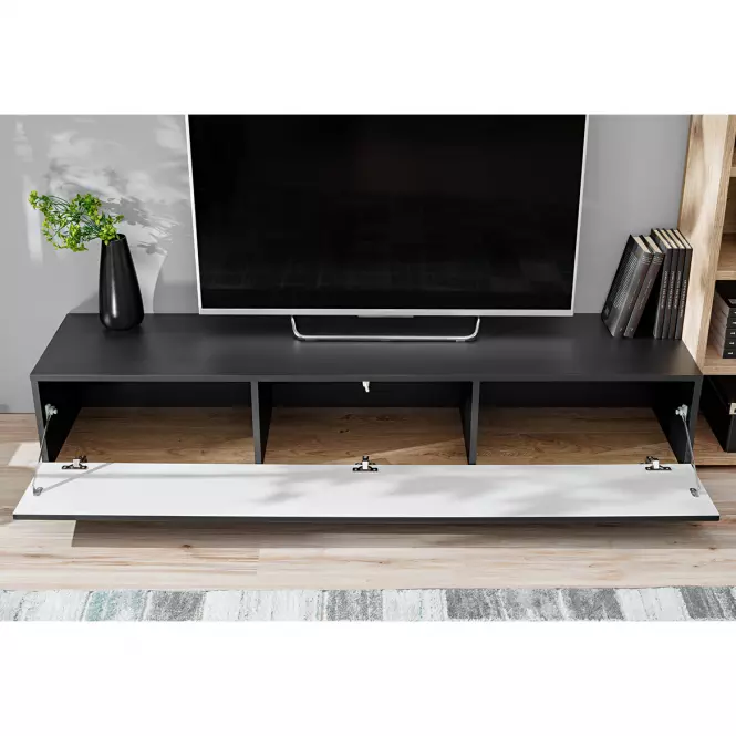 Obývacia stena Silk 3 Rzs Sk3 Dub Ribbeck/Čierna