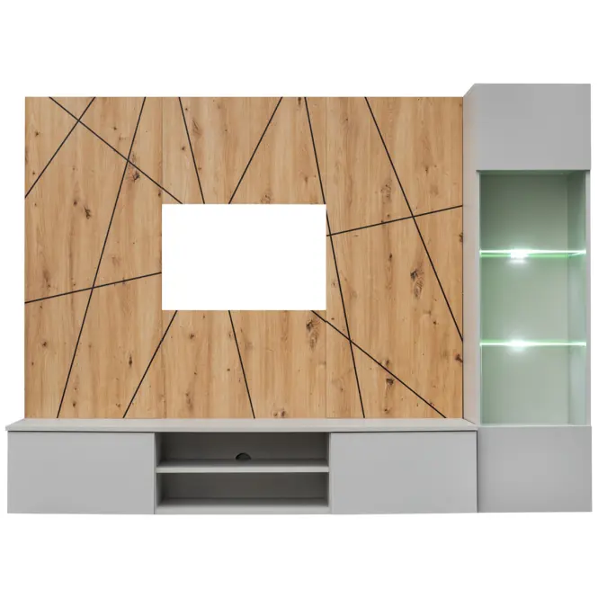 Obývacia stena Xari Pgas Xr G Perla Gray/Artisan,3