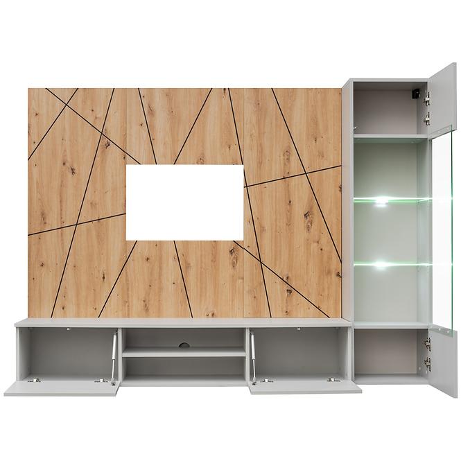 Obývacia stena Xari Pgas Xr G Perla Gray/Artisan,4